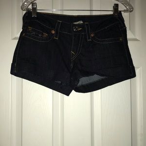 Dark denim jean shorts